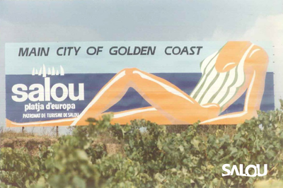 Billboard near the motorway. 1986