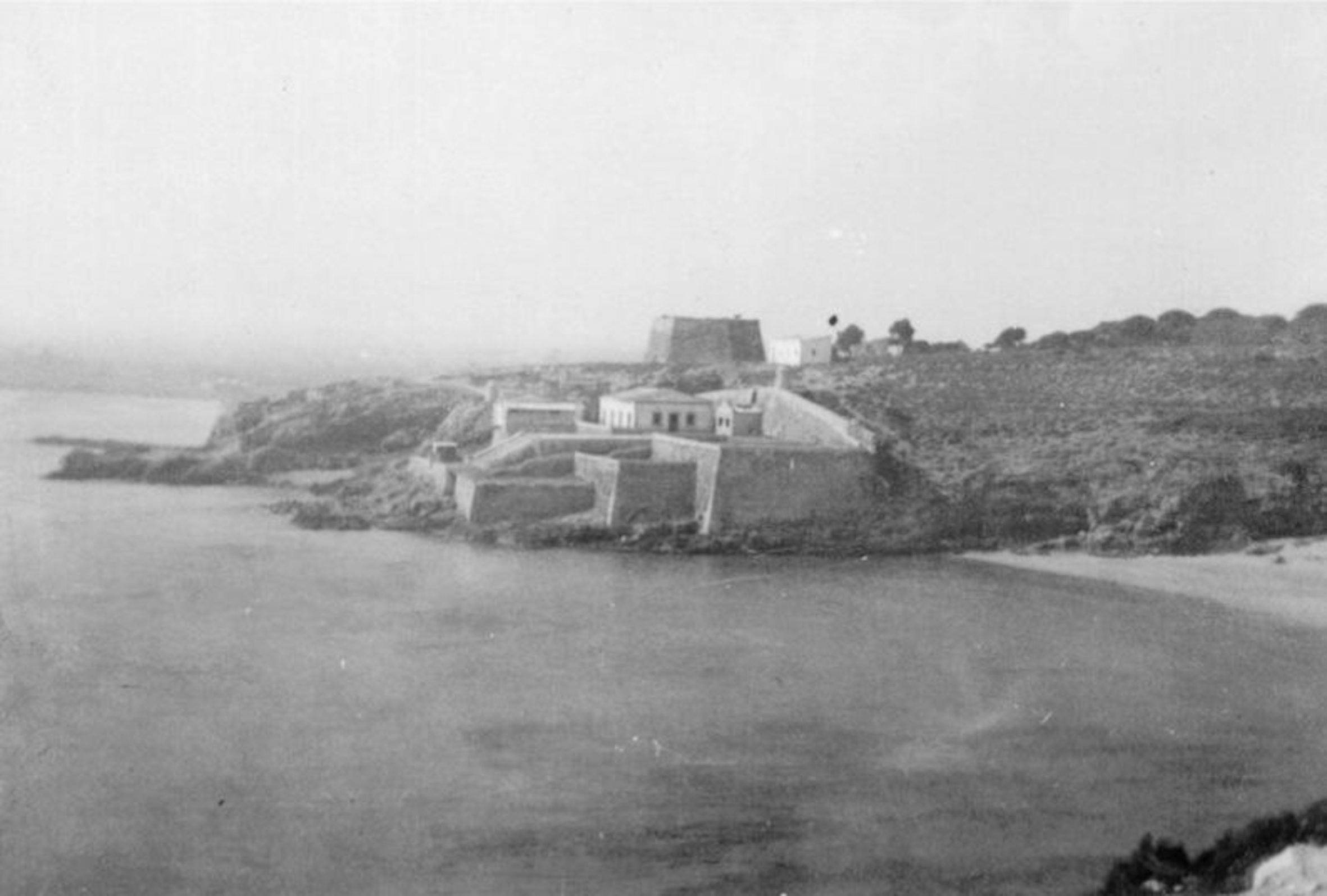 Vista del llatzeret (anterior a 1920). Autor desconegut.