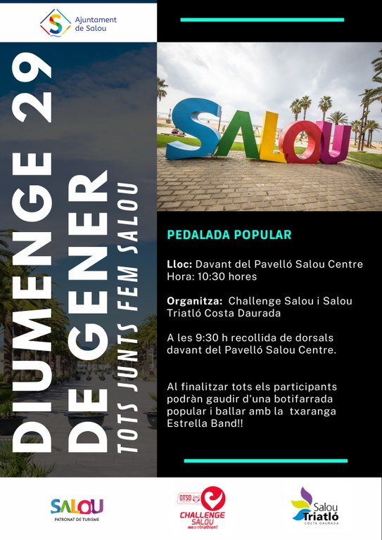 Cartell pedalada popular Salou 2023