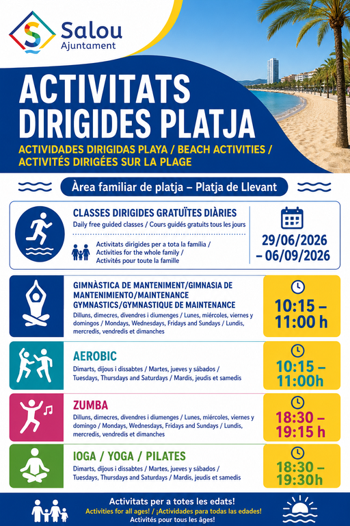 Classes dirigides platja_2026 Classes dirigides platja_2026