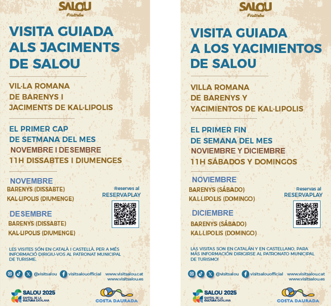 Visites guiades jaciments novembre i desembre 2025