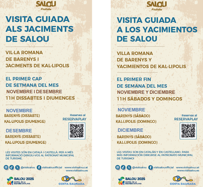 Visites guiades jaciments novembre i desembre 2025