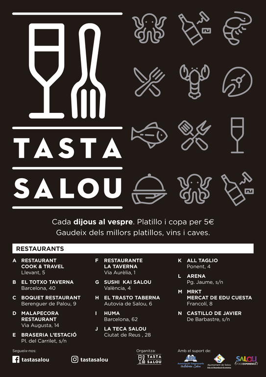 La ruta gastronómica Tasta Salou vuelve a partir del próximo jueves, 20 de mayo