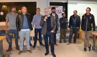 L'alcalde de Salou i president del Patronat, Pere Granados, rep un fam trip format per 108 entrenadors de futbol de Polònia i Dinamarca de 50 clubs i acadèmies