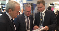 El alcalde de Salou, Pere Granados, y el concejal de Turismo, Benet Presas, en la World Travel Market. Foto: ©Ayuntamiento de Salou LE COMITE REGIONAL DU TOURISME DE SALOU INVESTIRA 115.000 € DANS DES CAMPAGNES DE PROMOTION DANS LES MARCHES BRITANIQUE ET IRLANDAIS
