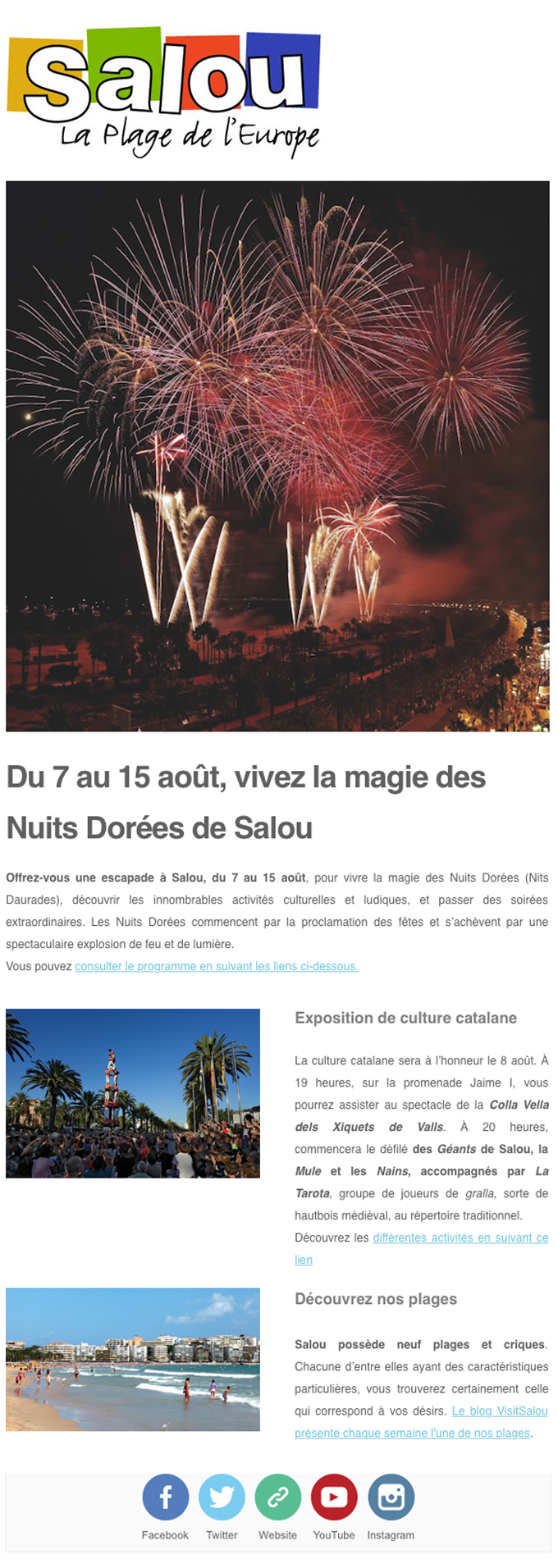 Du 7 au 15 août, vivez la magie des Nuits Dorées de Salou