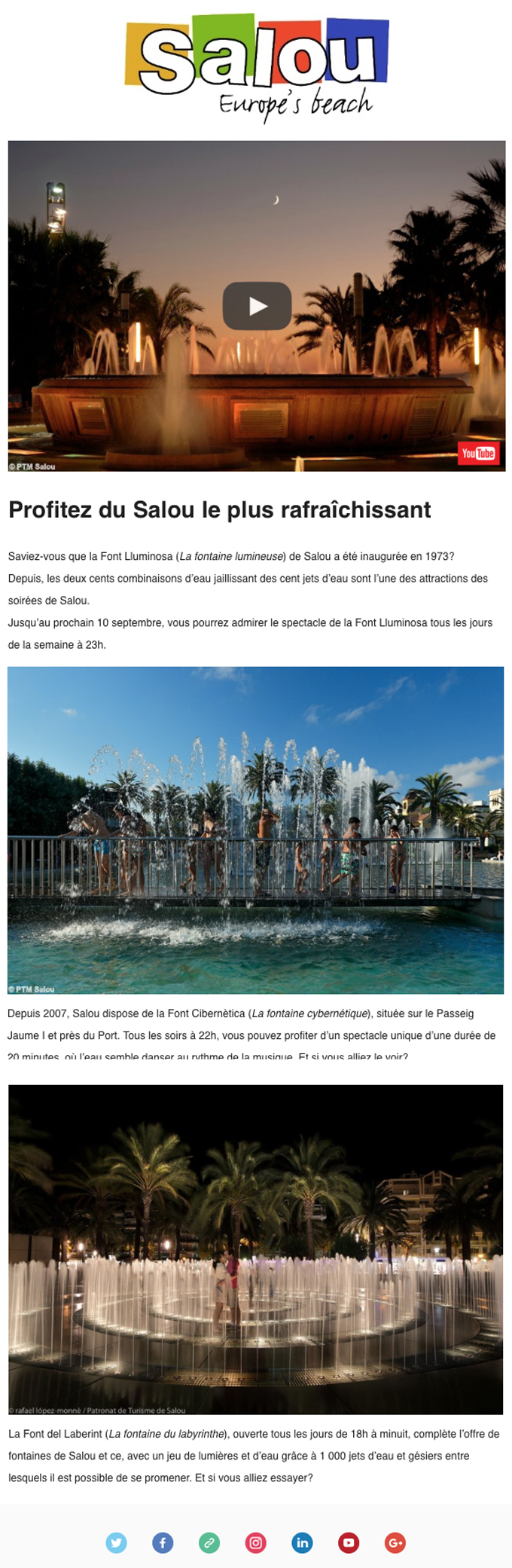 Profitez du Salou le plus rafraîchissant