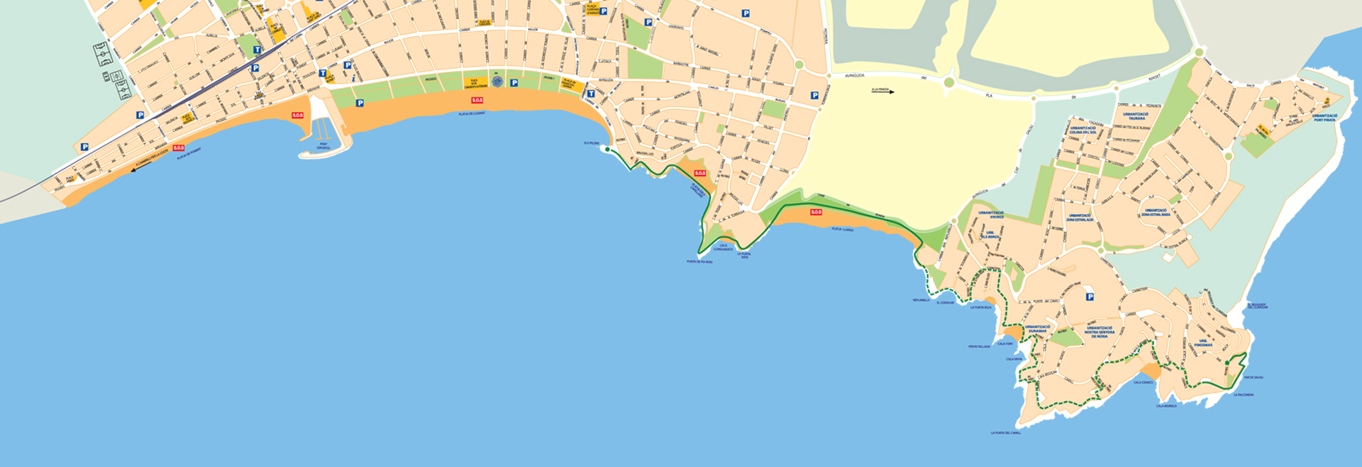 Beaches map