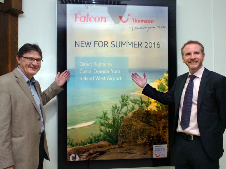 FALCON AND THOMSON ANNOUNCE NEW SUMMER PROGRAMME  FROM IRELAND WEST AIRPORT KNOCK