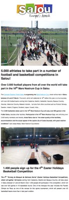 5.000 athletes to take part in a number of football and basketball competitions in Salou