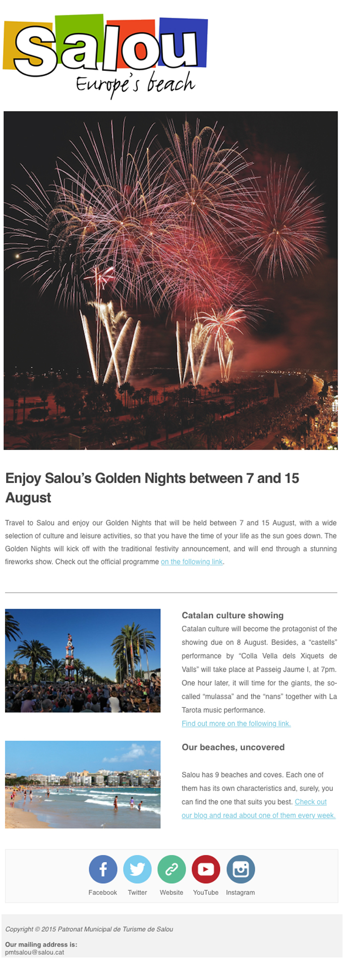 Enjoy Salou's Golden Nights between 7 and 15 August