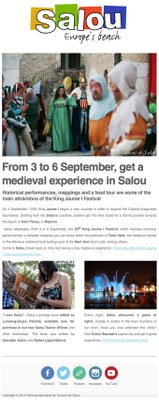 From 3 to 6 September, get a medieval experience in Salou