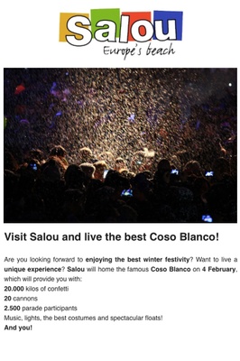Visit Salou and live the best Coso Blanco!